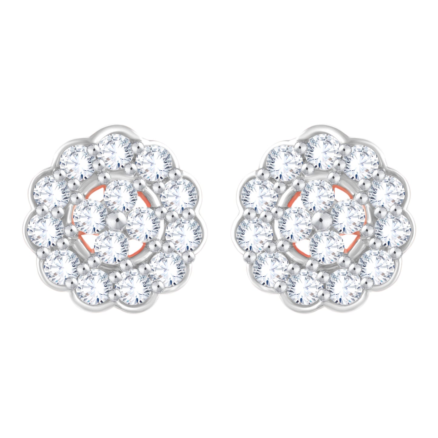 Diamond Earring for her in Rose Gold DER23777