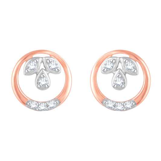 Diamond Earring for her in Rose Gold DER23780