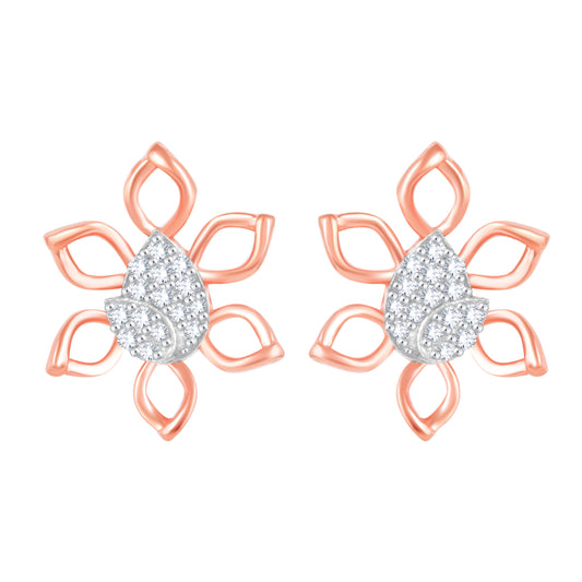 Diamond Earring for her in Rose Gold DER23782