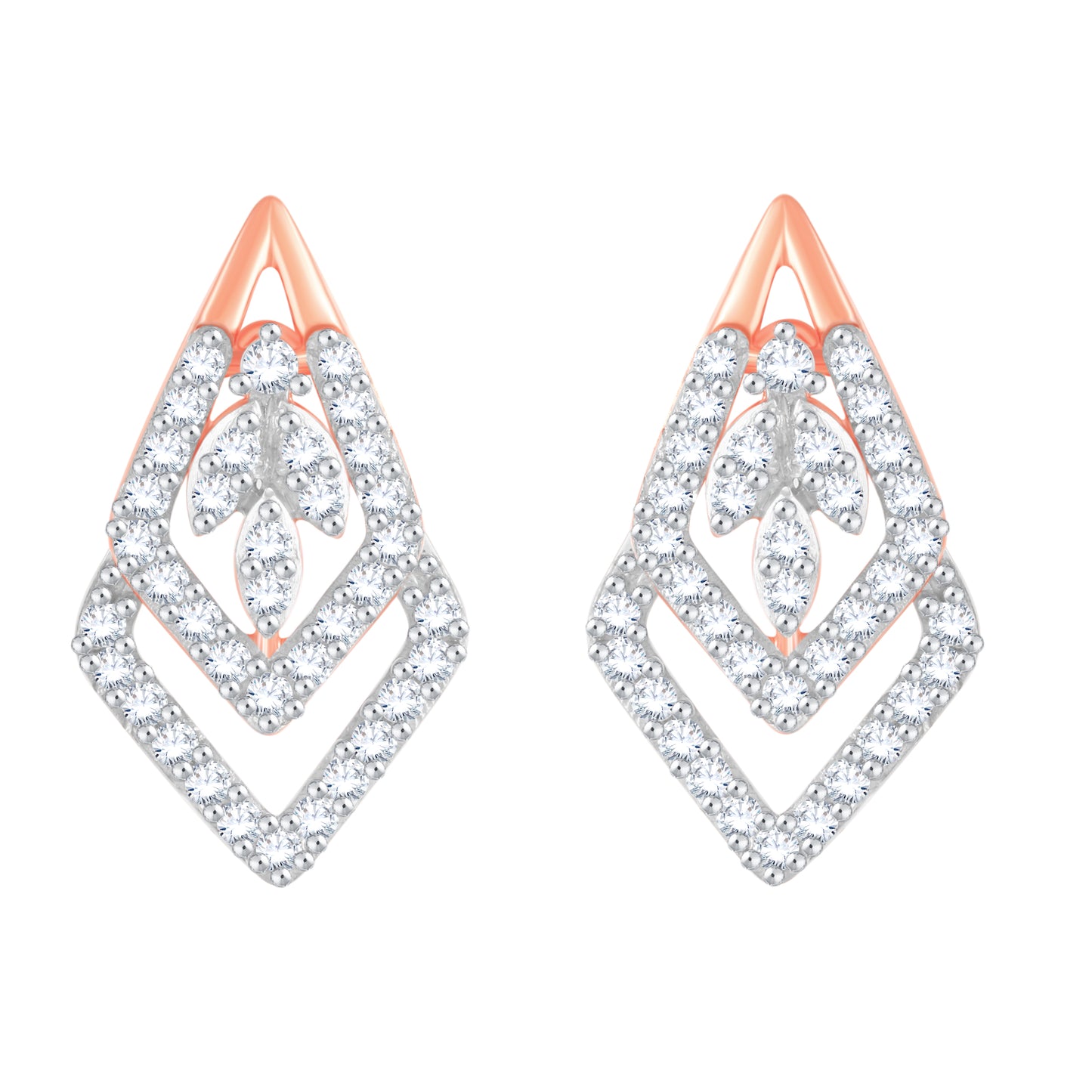 Diamond Earring for her in Rose Gold DER23783