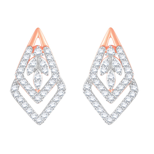 Diamond Earring for her in Rose Gold DER23783