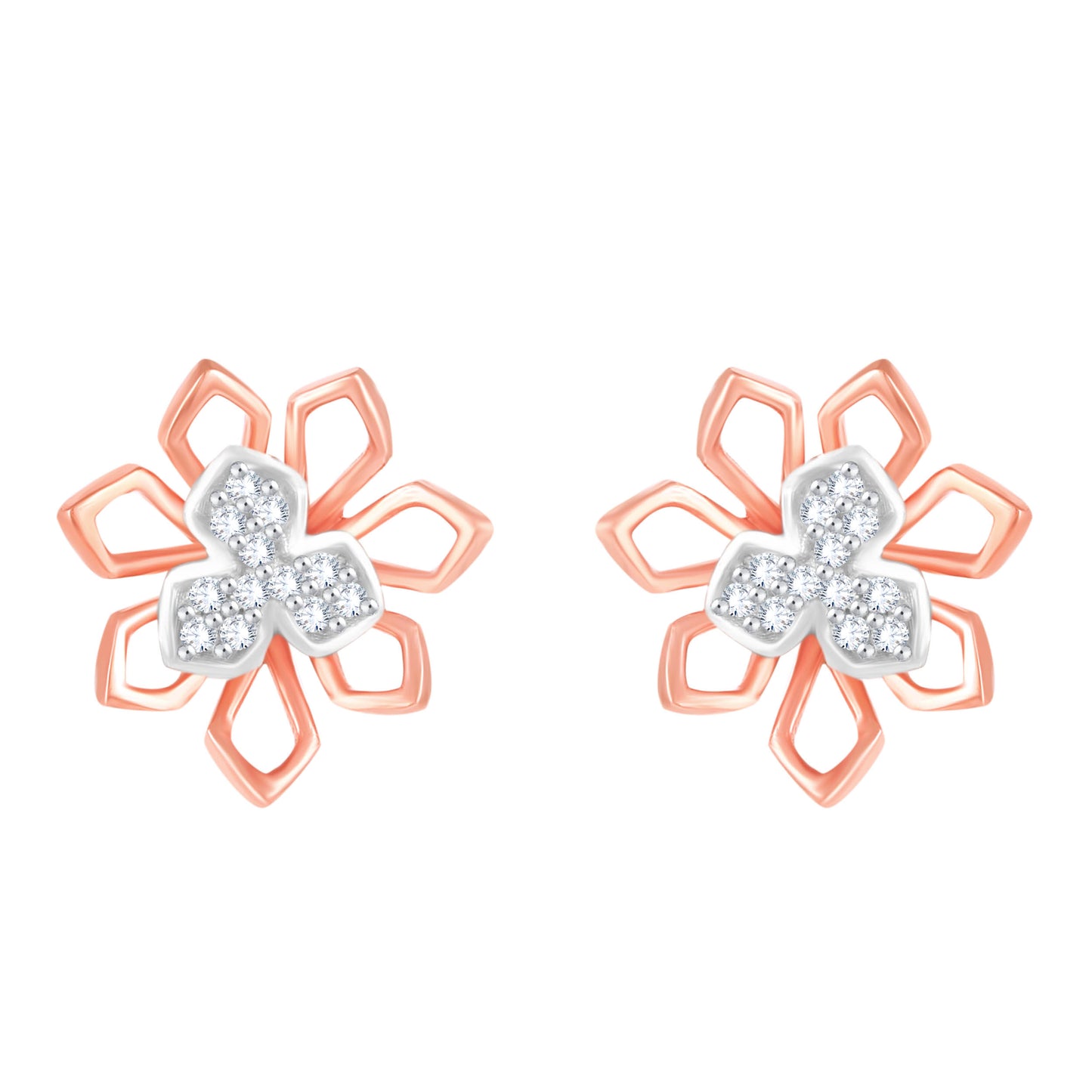 Diamond Earring for her in Rose Gold DER23786