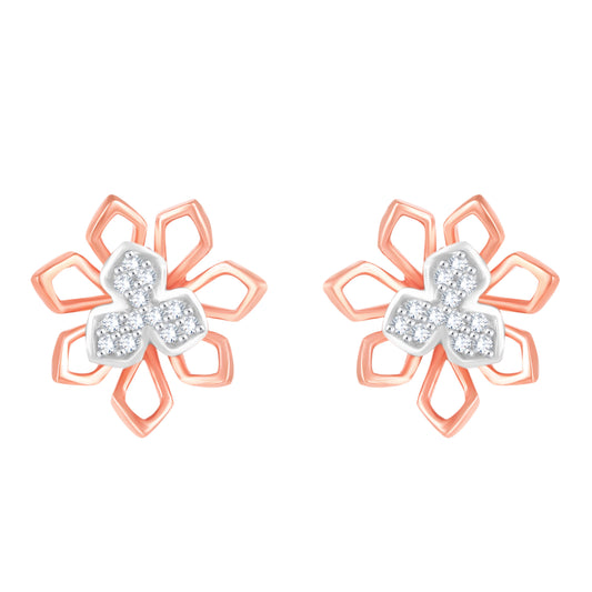 Diamond Earring for her in Rose Gold DER23786