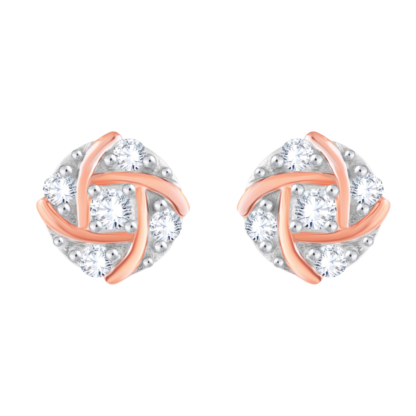 Diamond Earring for her in Rose Gold DER23787