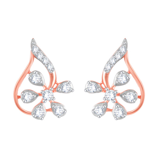 Diamond Earring for her in Rose Gold DER23791