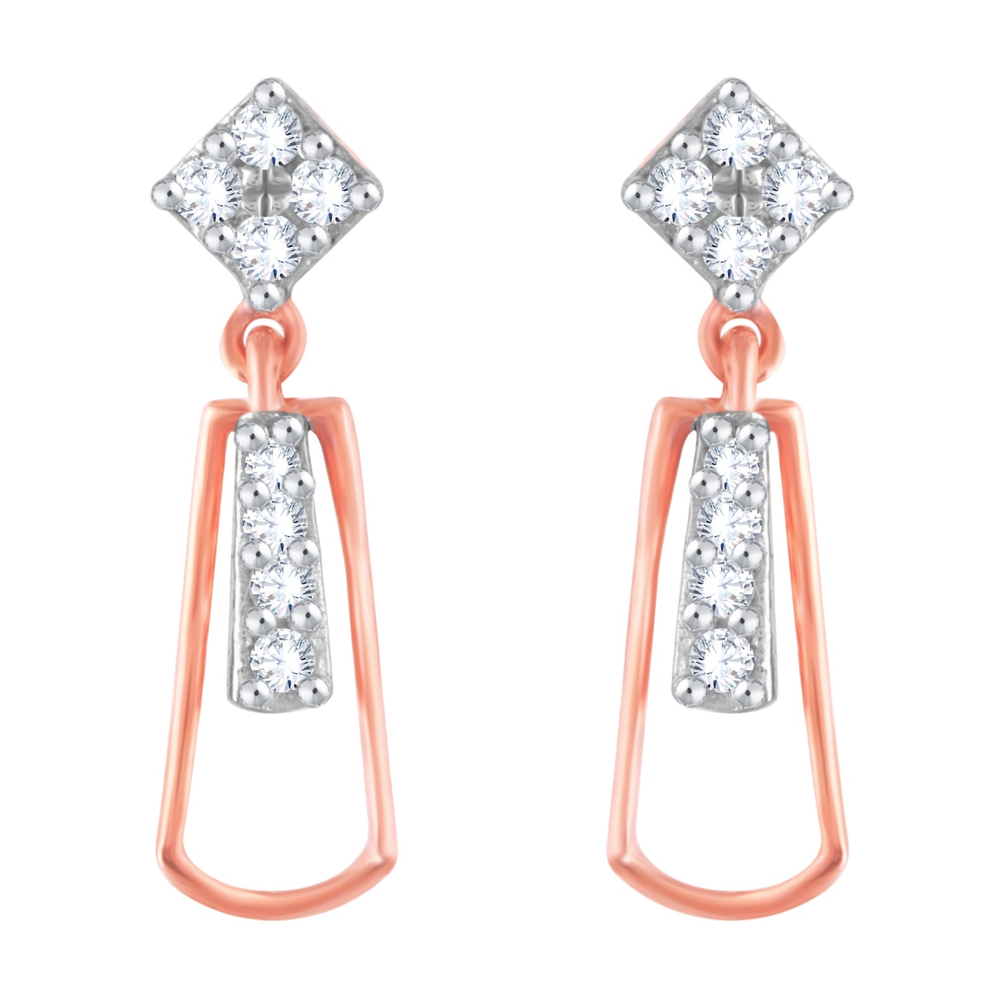 Diamond Earring for her in Rose Gold DER23793