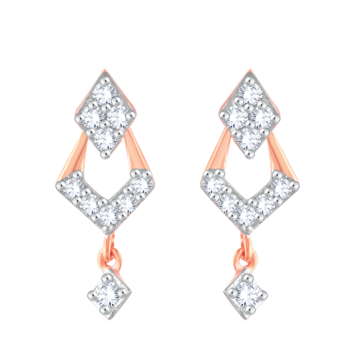 Diamond Earring for her in Rose Gold DER23794