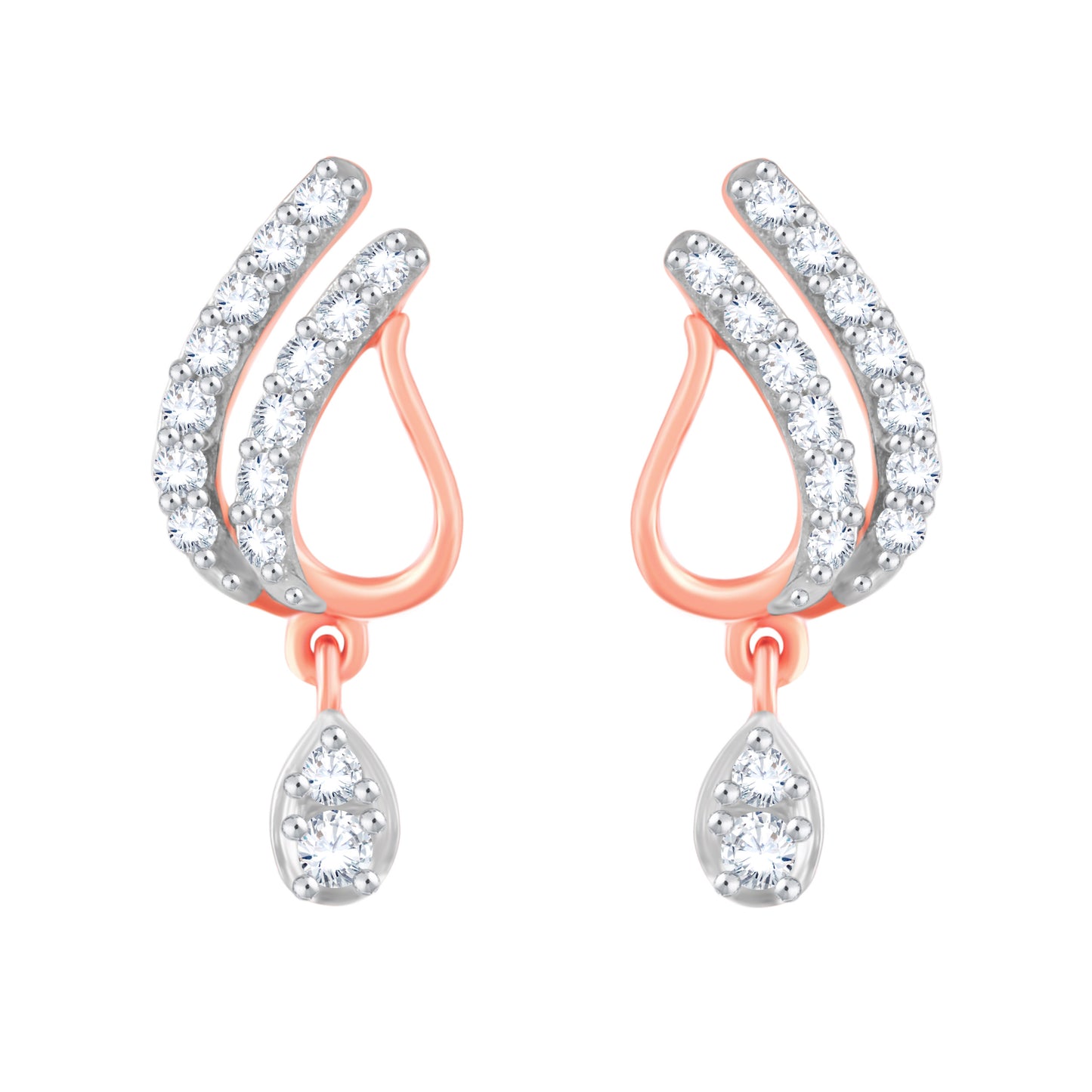 Diamond Earring for her in Rose Gold DER23798