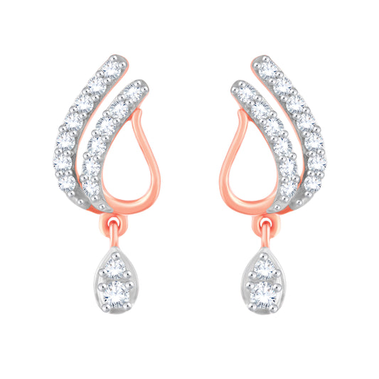 Diamond Earring for her in Rose Gold DER23798