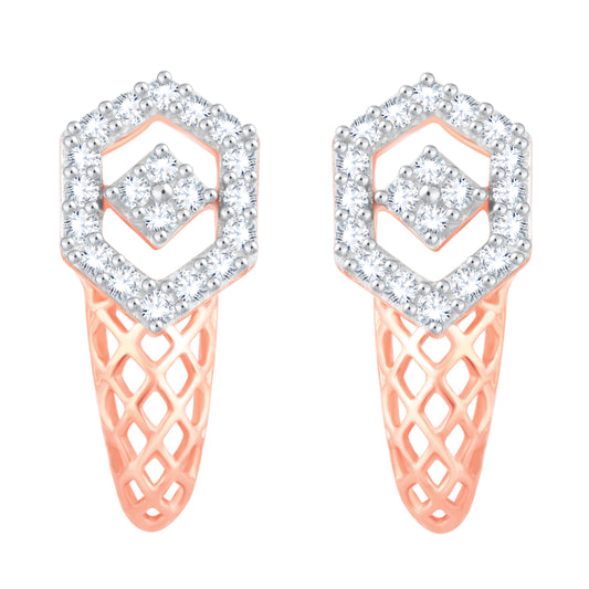 Diamond Earring for her in Rose Gold DER23799