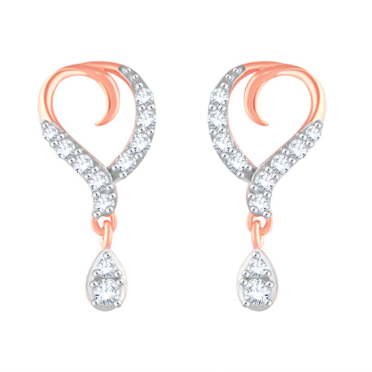 Diamond Earring for her in Rose Gold DER23804