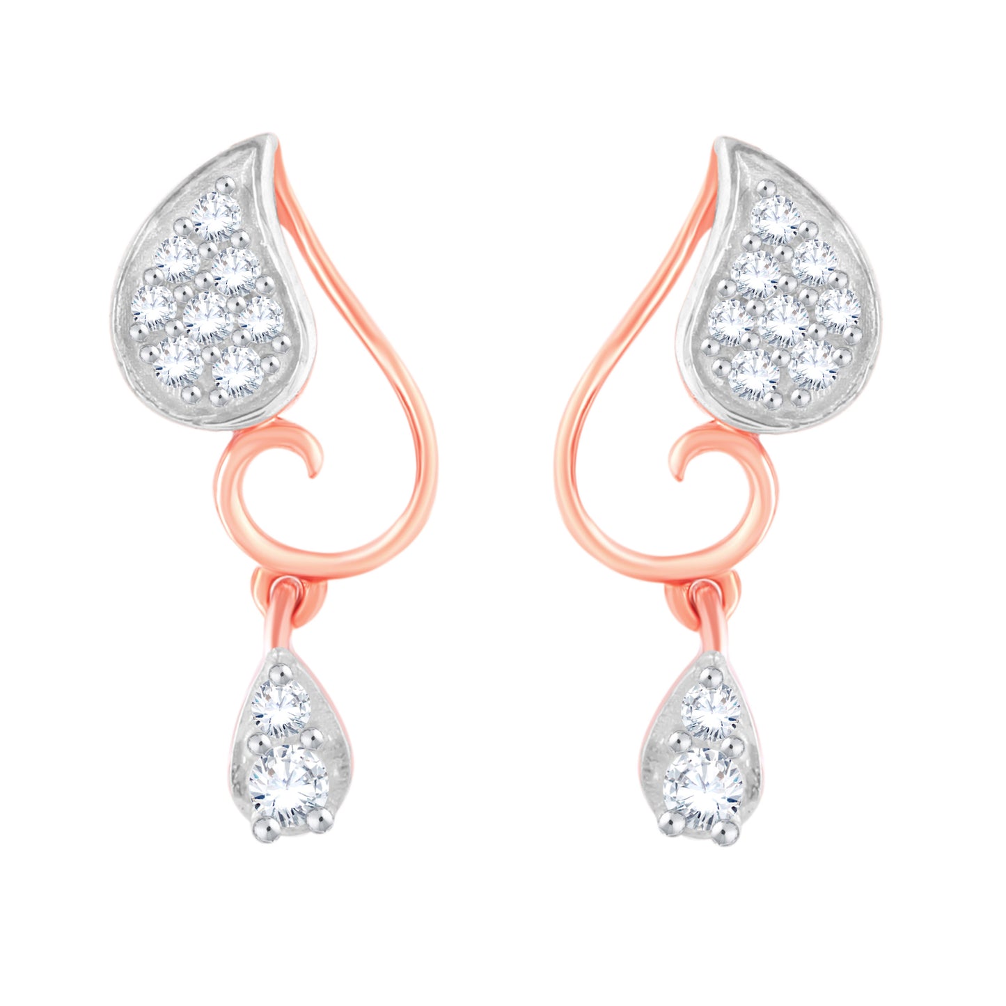 Diamond Earring for her in Rose Gold DER23806