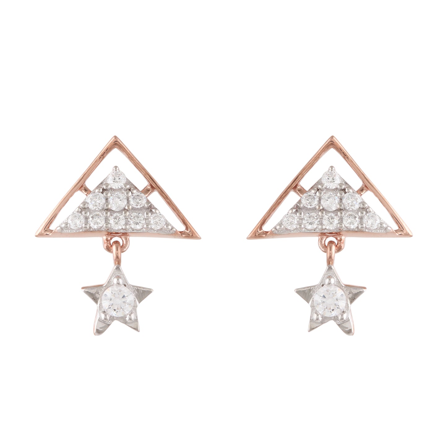 Diamond Earring for her in Rose Gold DER23818