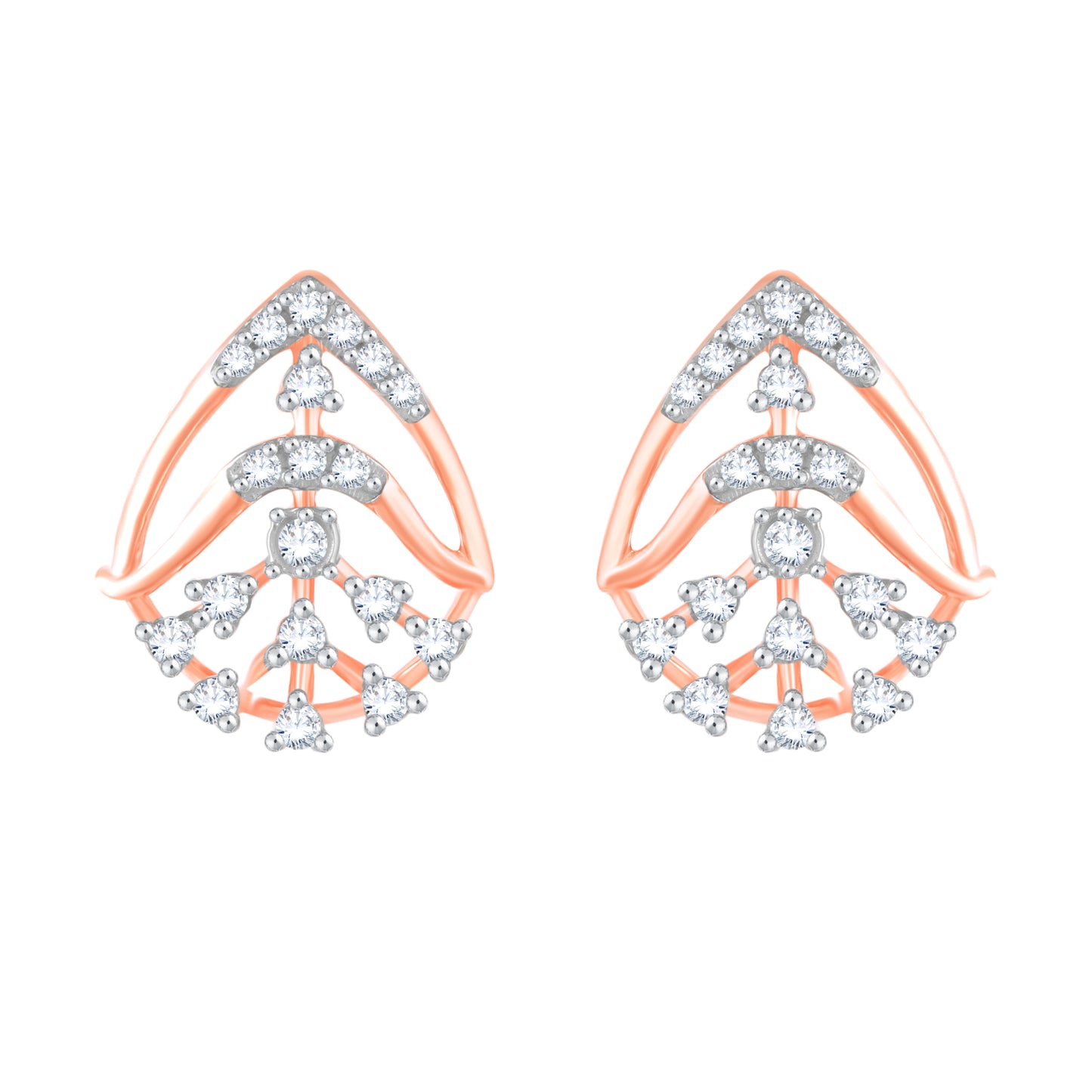 Diamond Earring for her in Rose Gold DER23820