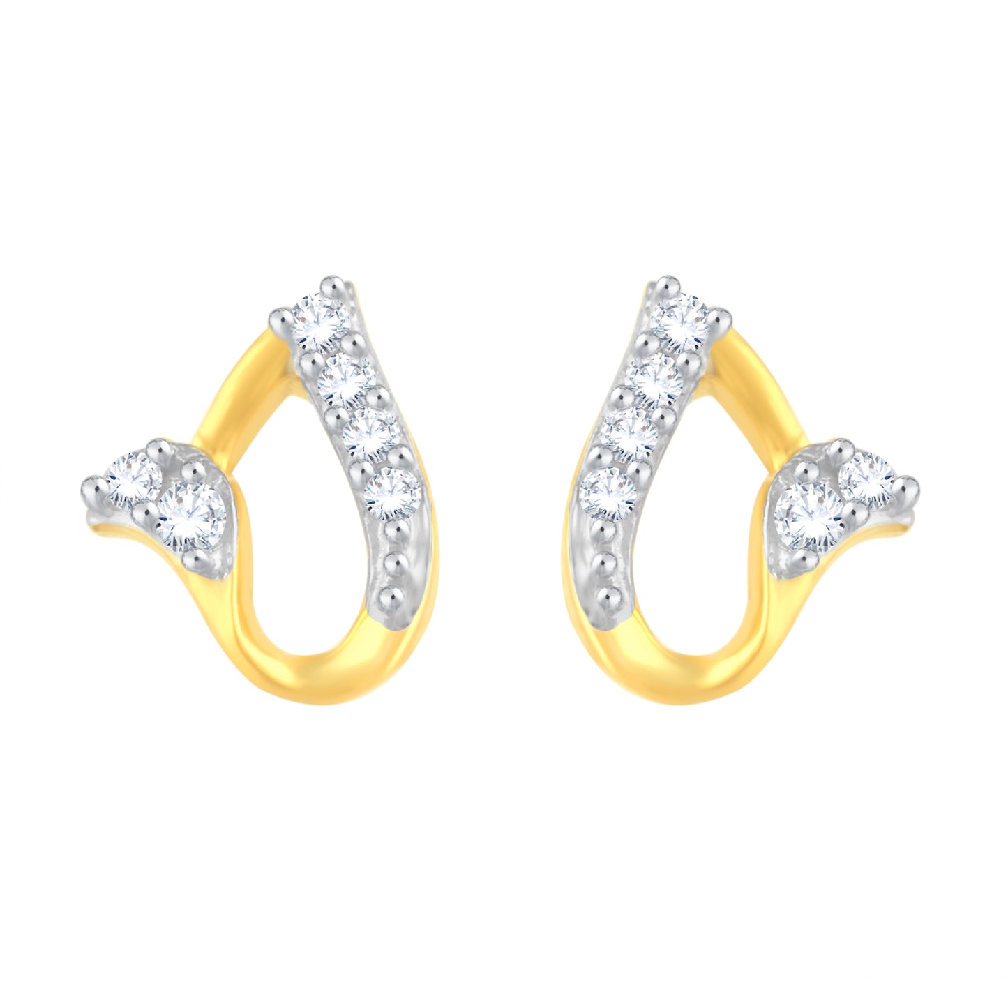 Diamond Earring for her in Yellow Gold DER23822