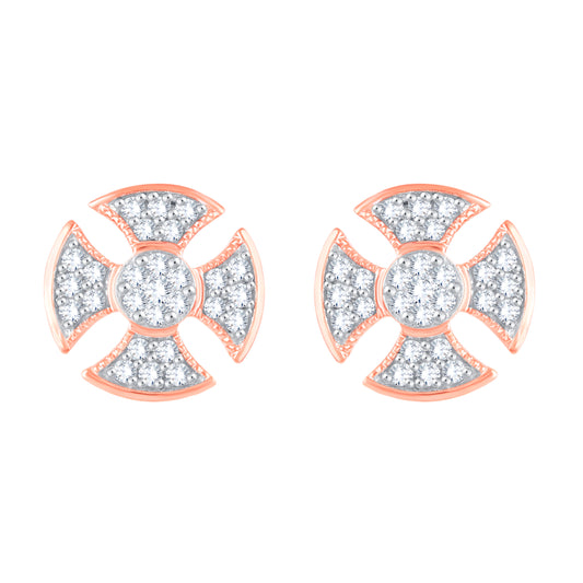 Diamond Earring for her in Rose Gold DER23824