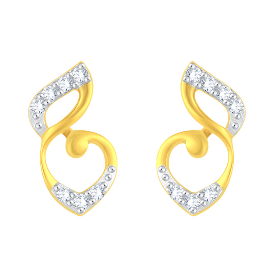 Diamond Earring for her in Yellow Gold DER23832