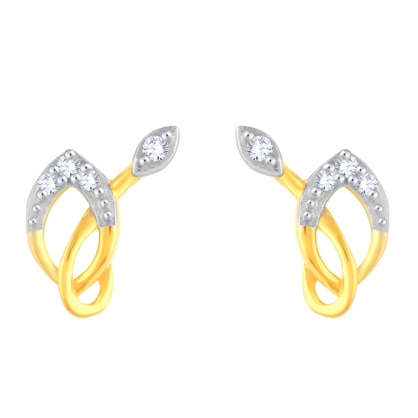 Diamond Earring for her in Yellow Gold DER23835