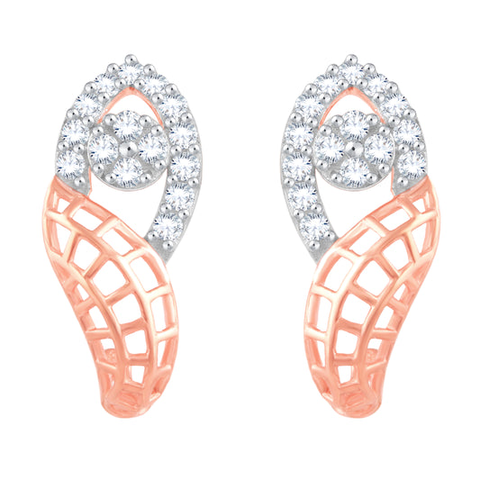 Diamond Earring for her in Rose Gold DER23838