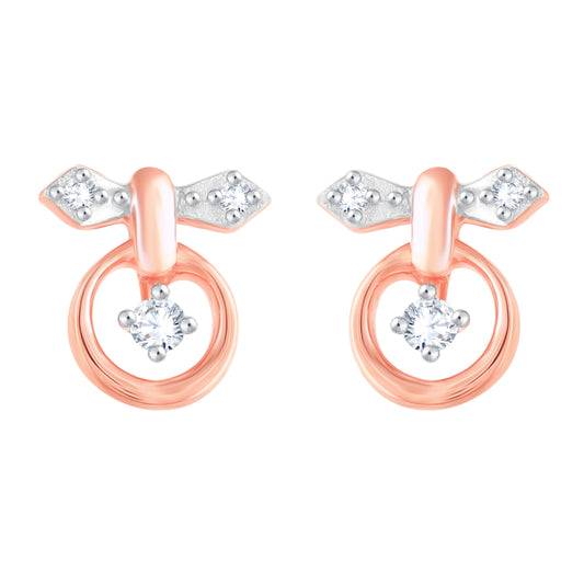 Diamond Earring for her in Rose Gold DER23842