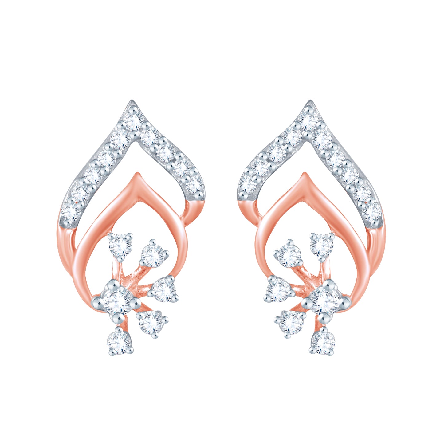 Diamond Earring for her in Rose Gold DER23848