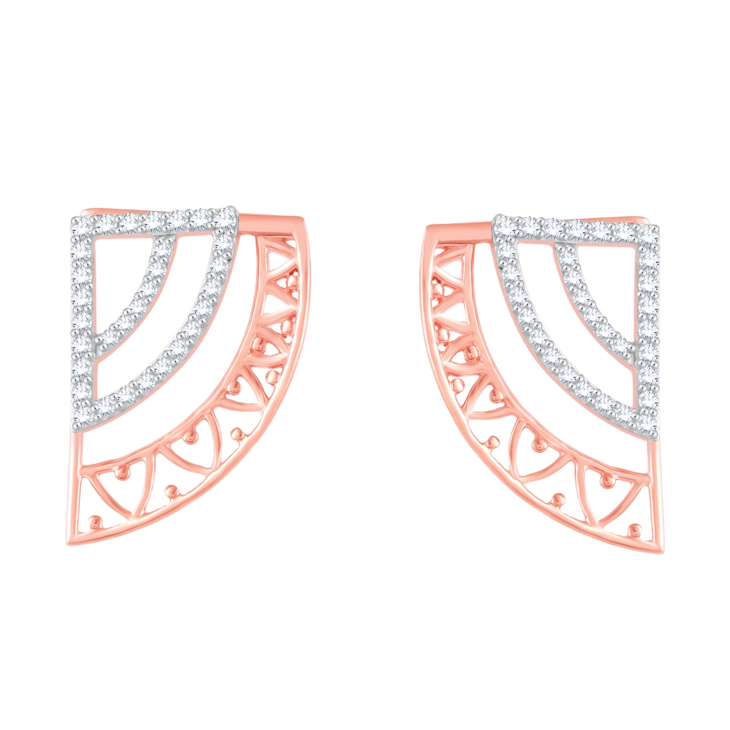 Diamond Earring for her in Rose Gold DER23852