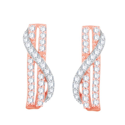 Diamond Earring for her in Rose Gold DER23853