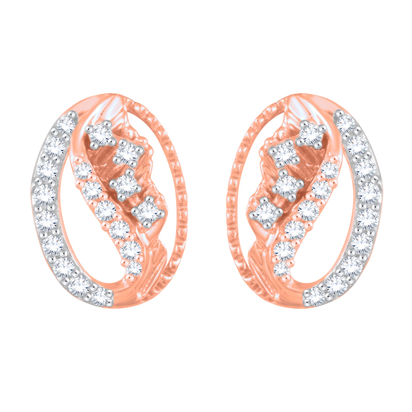 Diamond Earring for her in Rose Gold DER23857