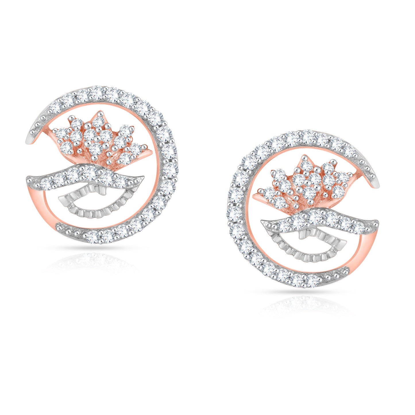 Diamond Earring for her in Rose Gold DER23860