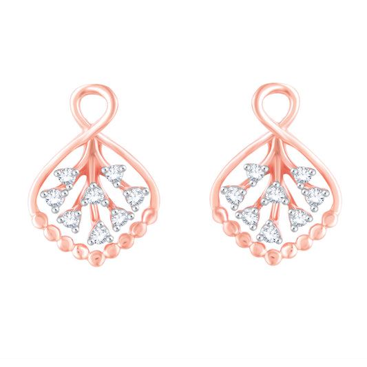 Diamond Earring for her in Rose Gold DER23865