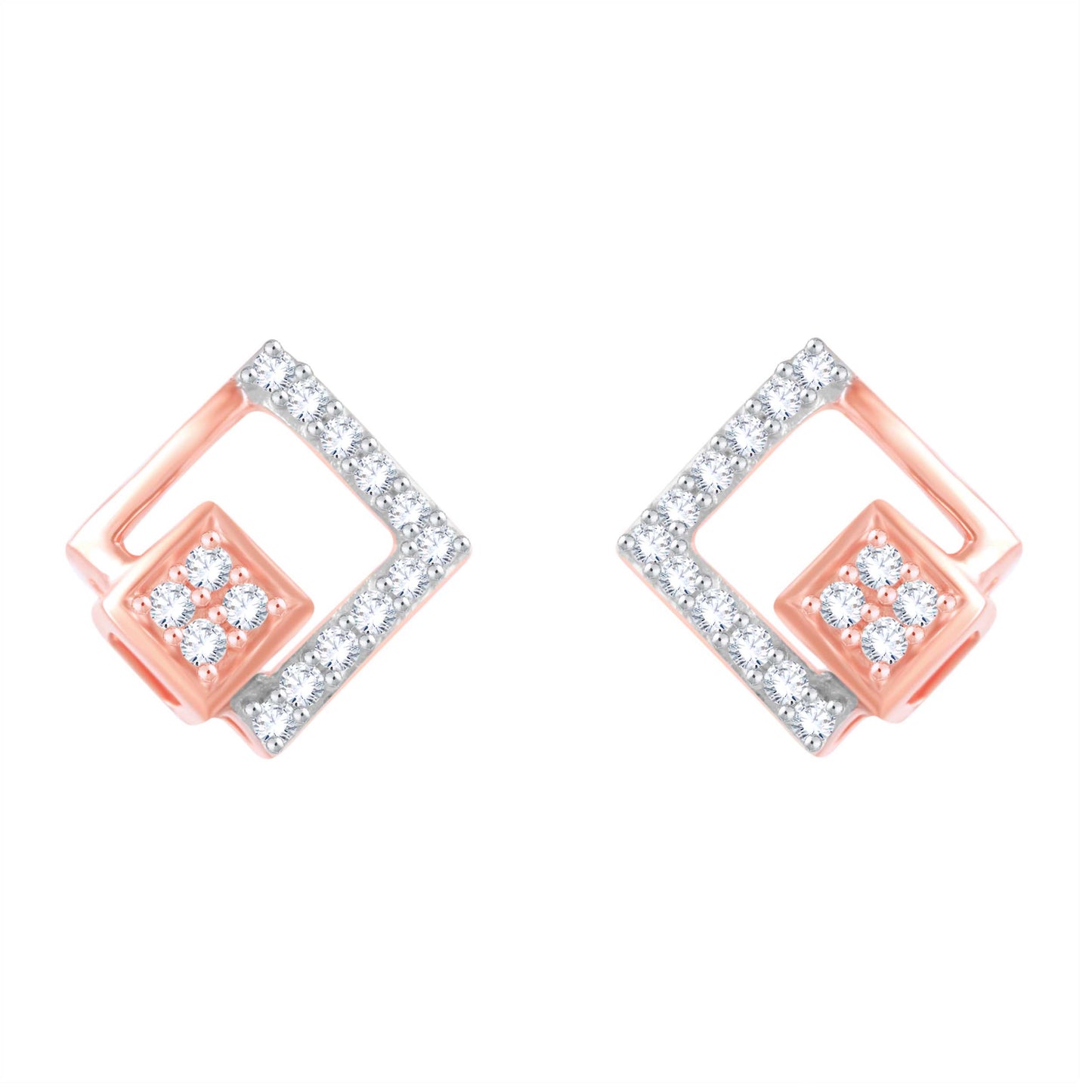 Diamond Earring for her in Rose Gold DER23866