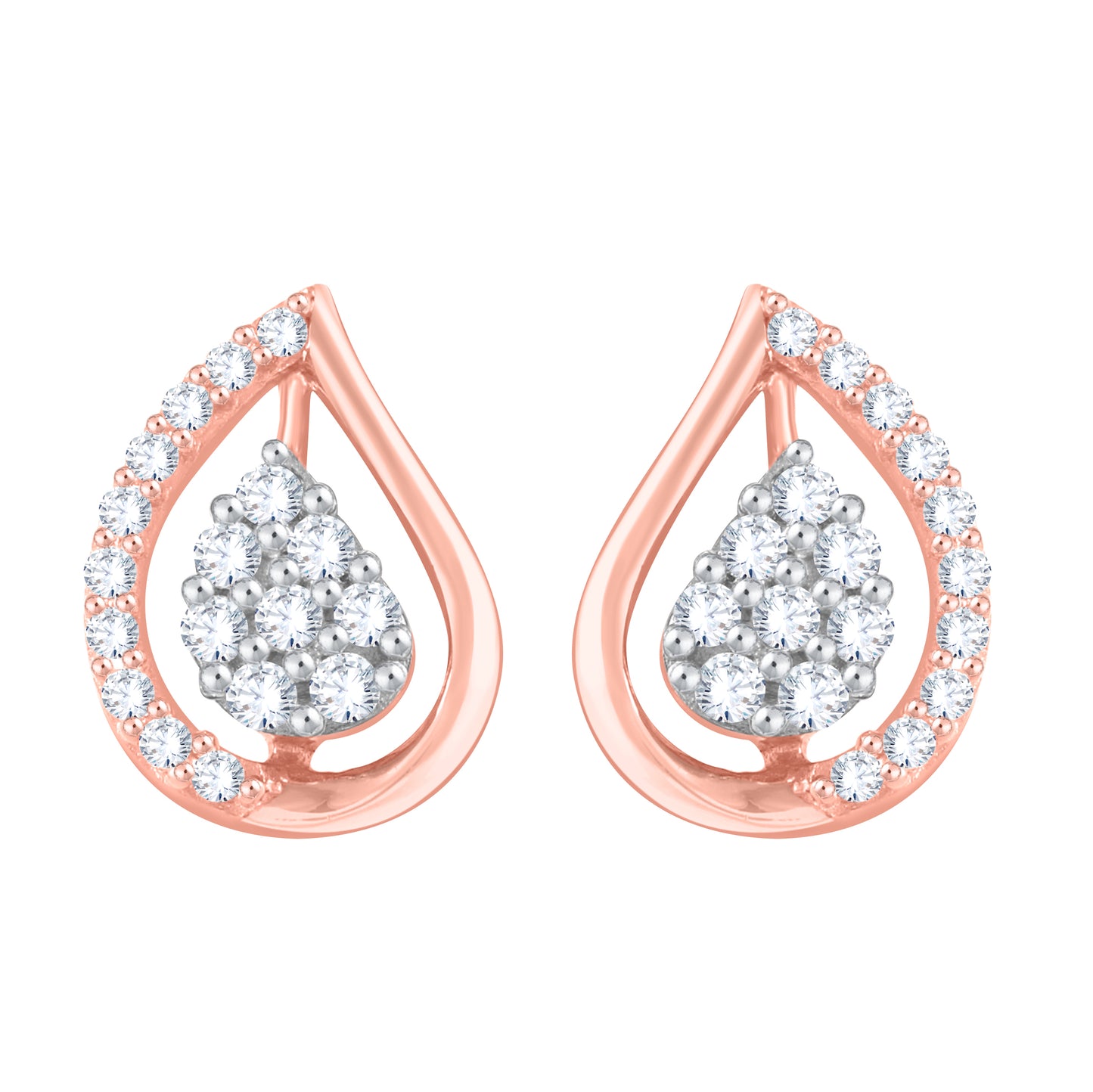 Diamond Earring for her in Rose Gold DER23869