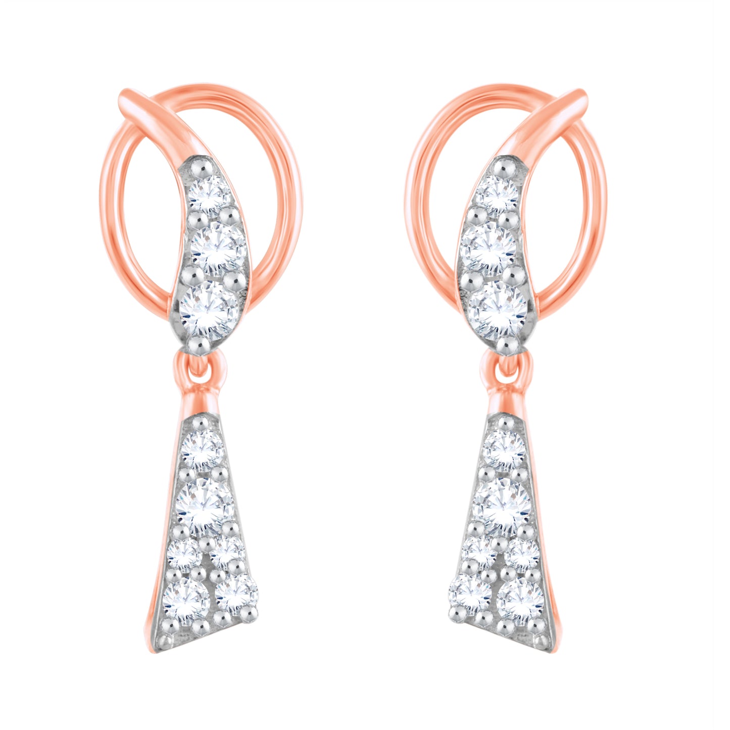 Diamond Earring for her in Rose Gold DER23871