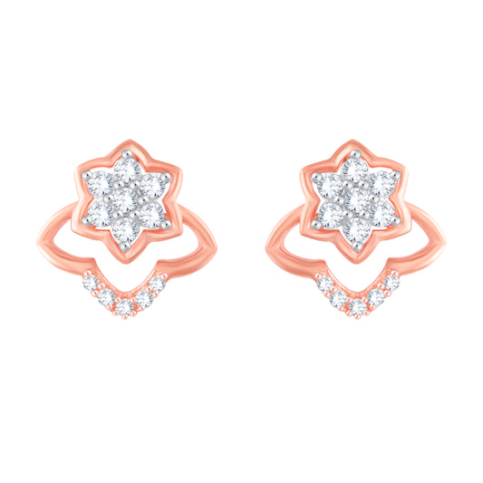 Diamond Earring for her in Rose Gold DER23873