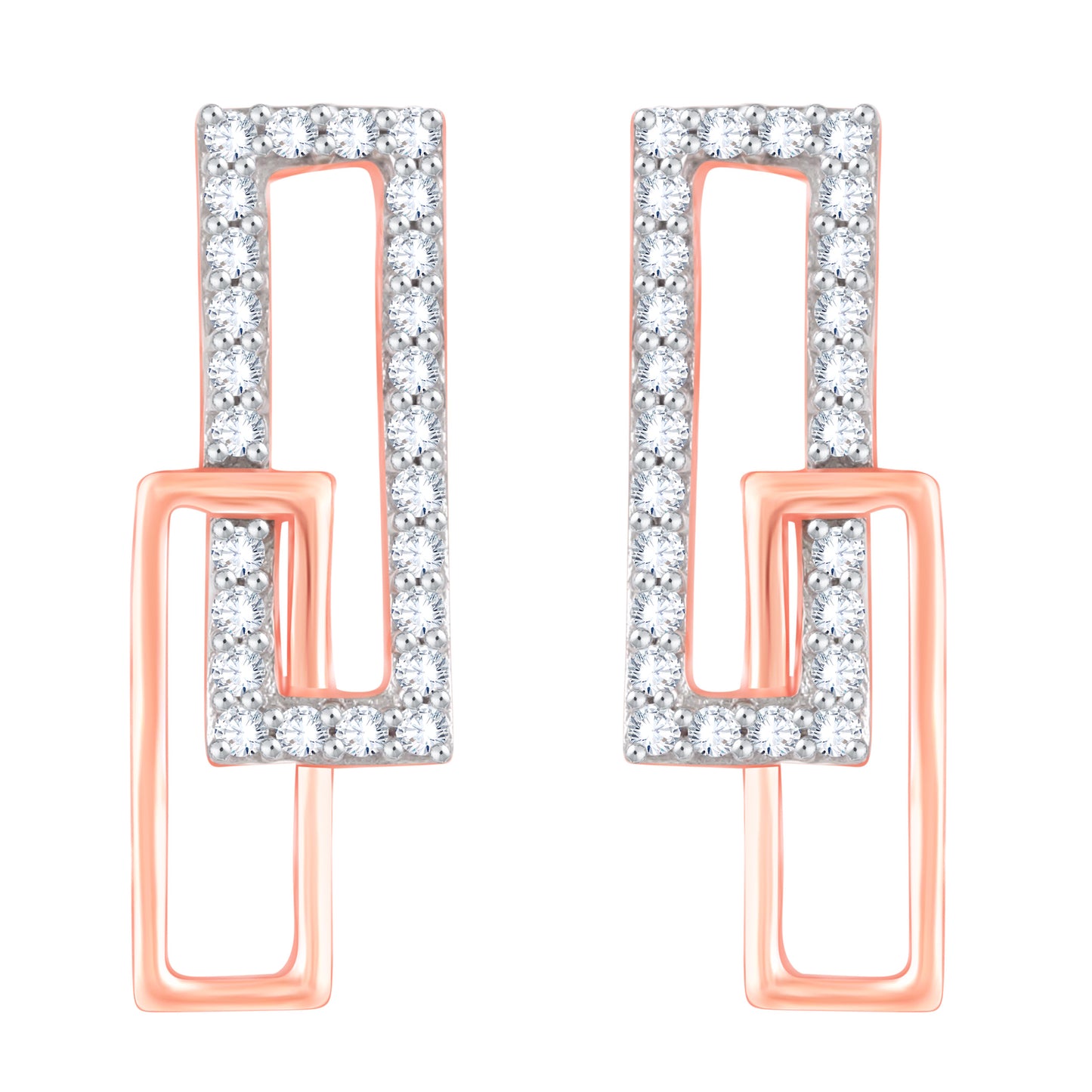 Diamond Earring for her in Rose Gold DER23876