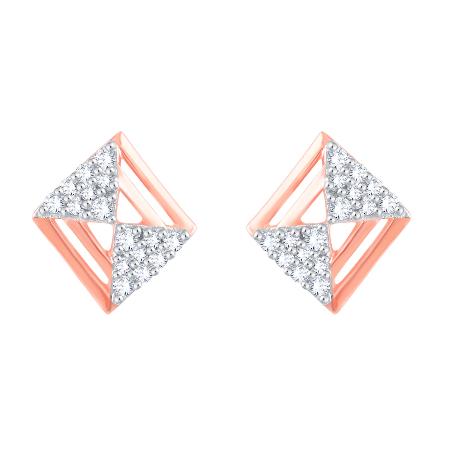 Diamond Earring for her in Rose Gold DER23878