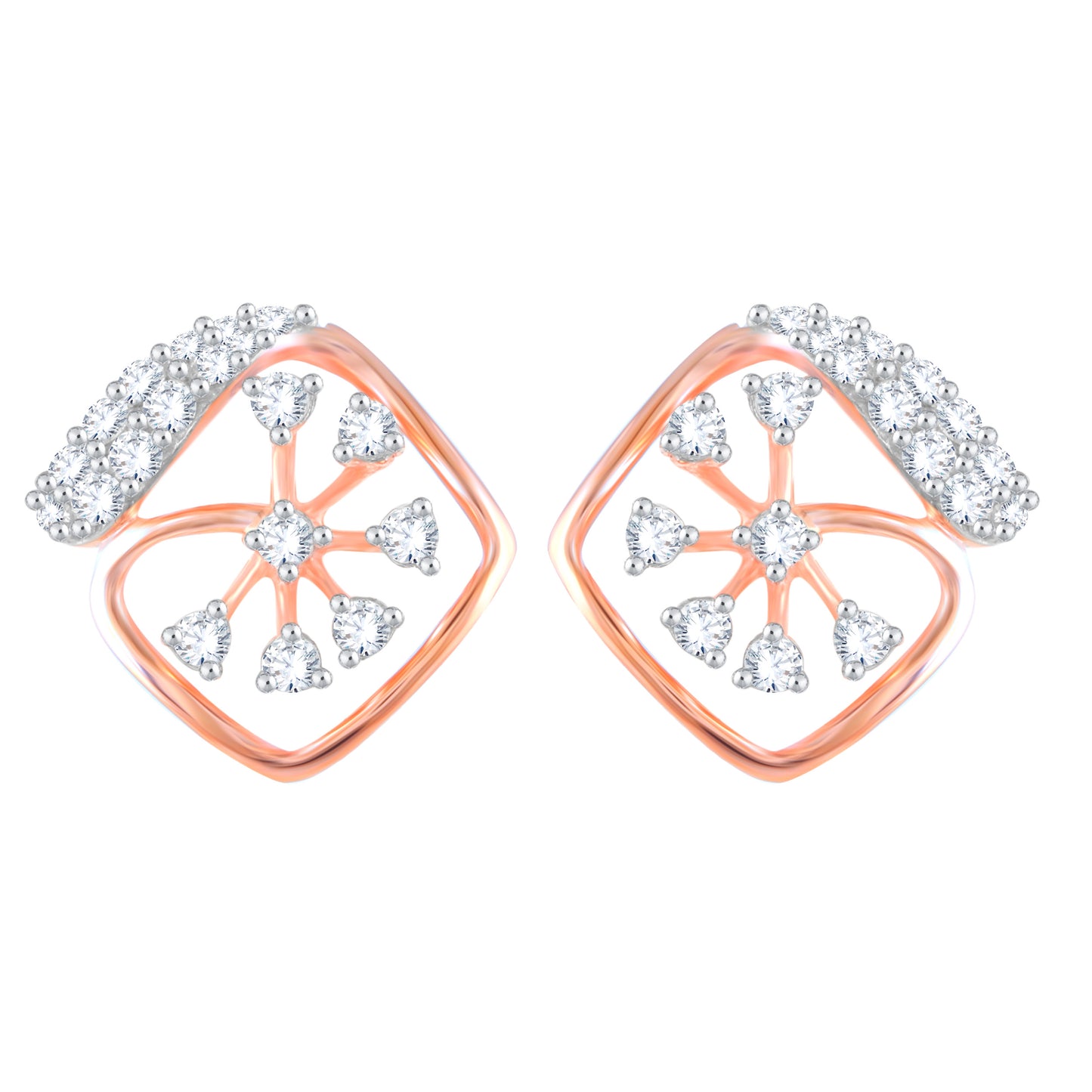 Diamond Earring for her in Rose Gold DER23879