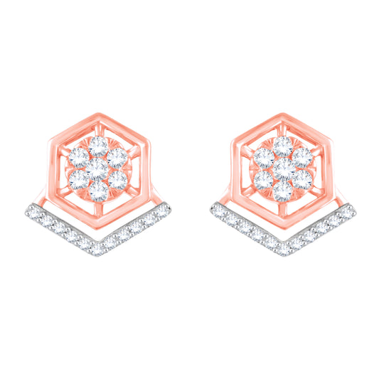 Diamond Earring for her in Rose Gold DER23880