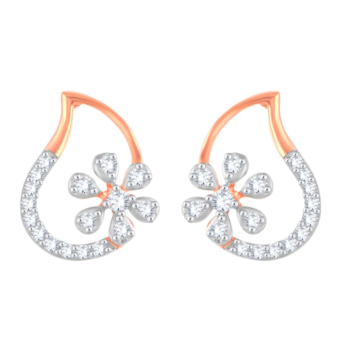 Diamond Earring for her in Rose Gold DER23882