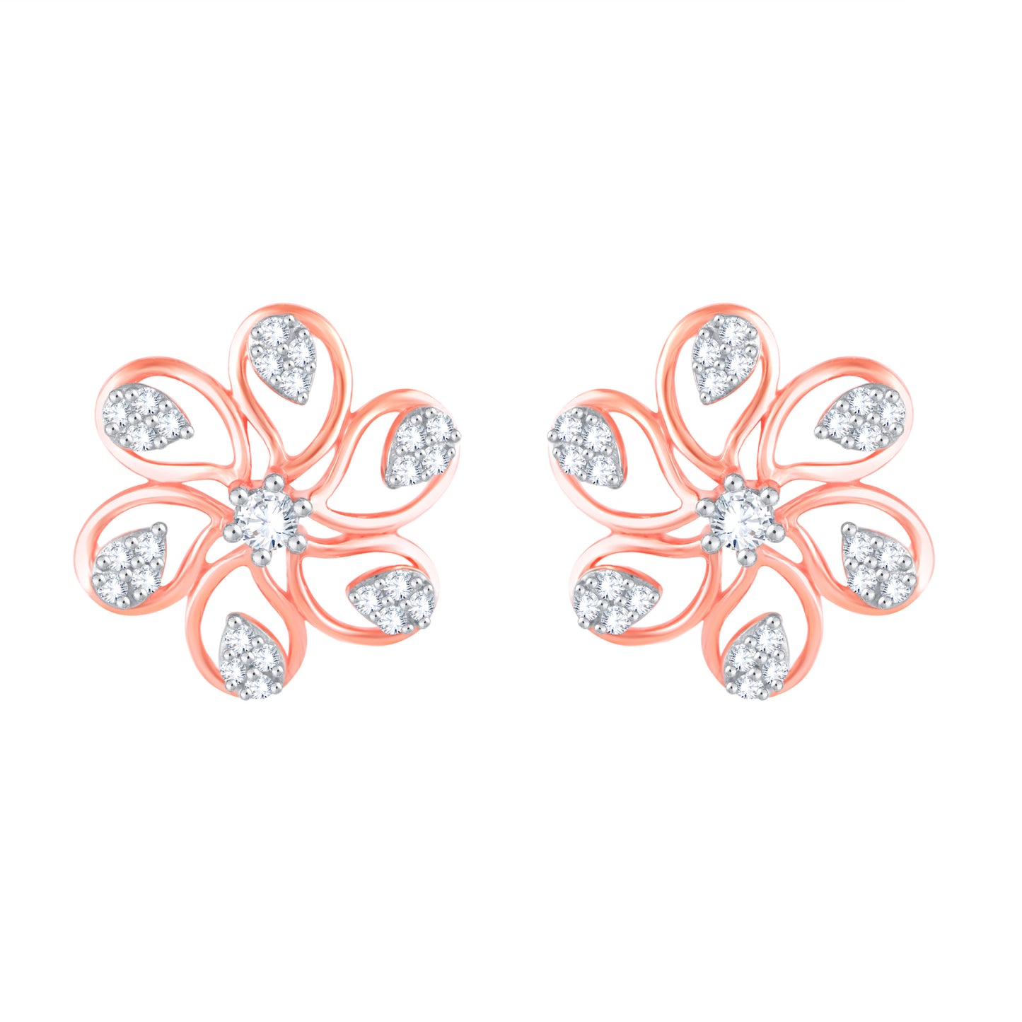 Diamond Earring for her in Rose Gold DER23883