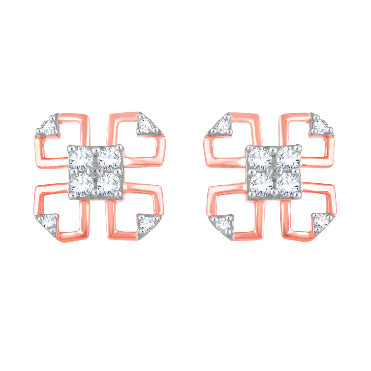 Diamond Earring for her in Rose Gold DER23885