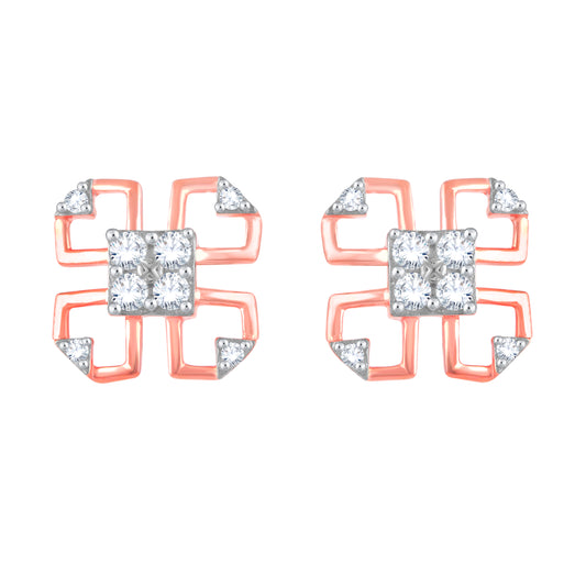 Diamond Earring for her in Rose Gold DER23885