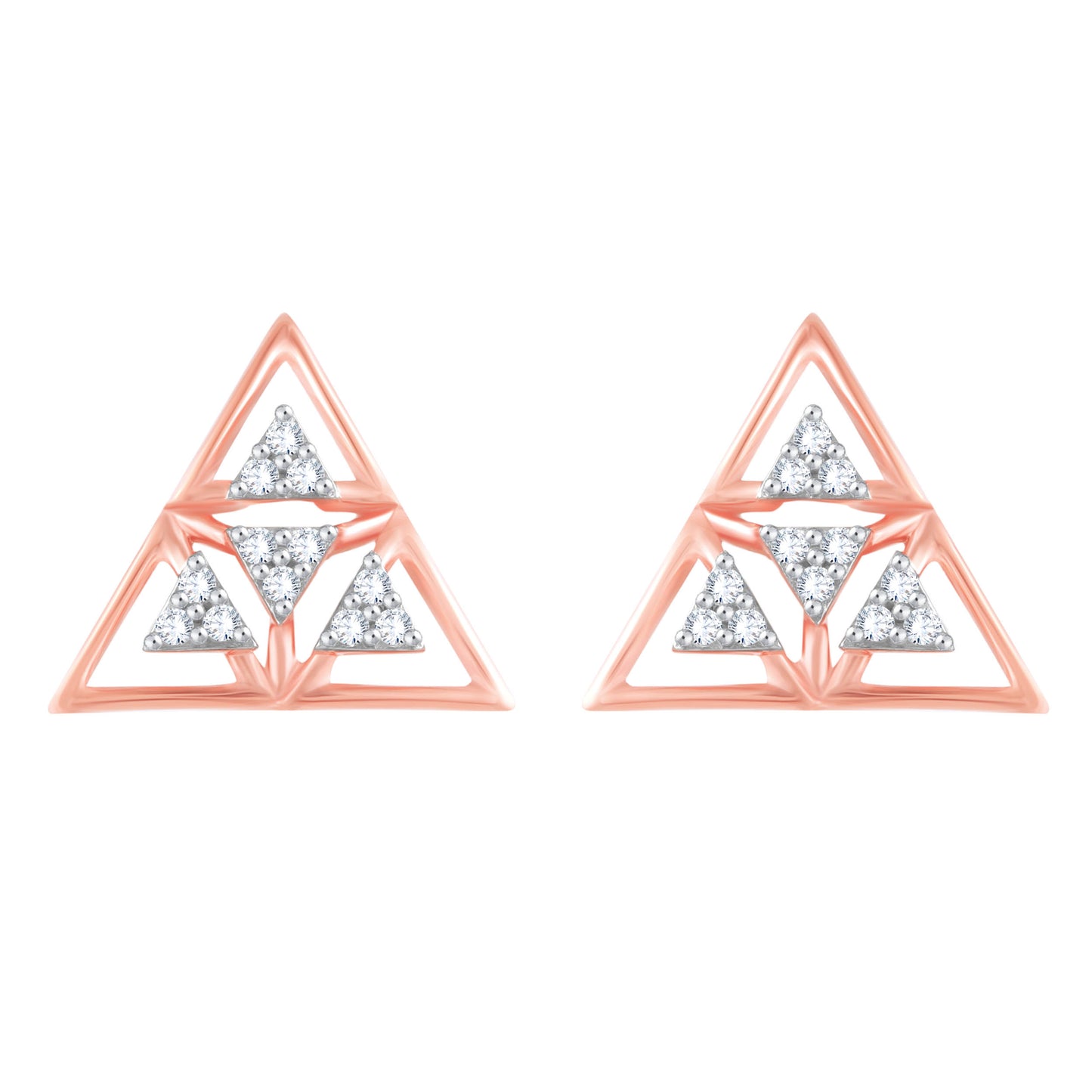 Diamond Earring for her in Rose Gold DER23887