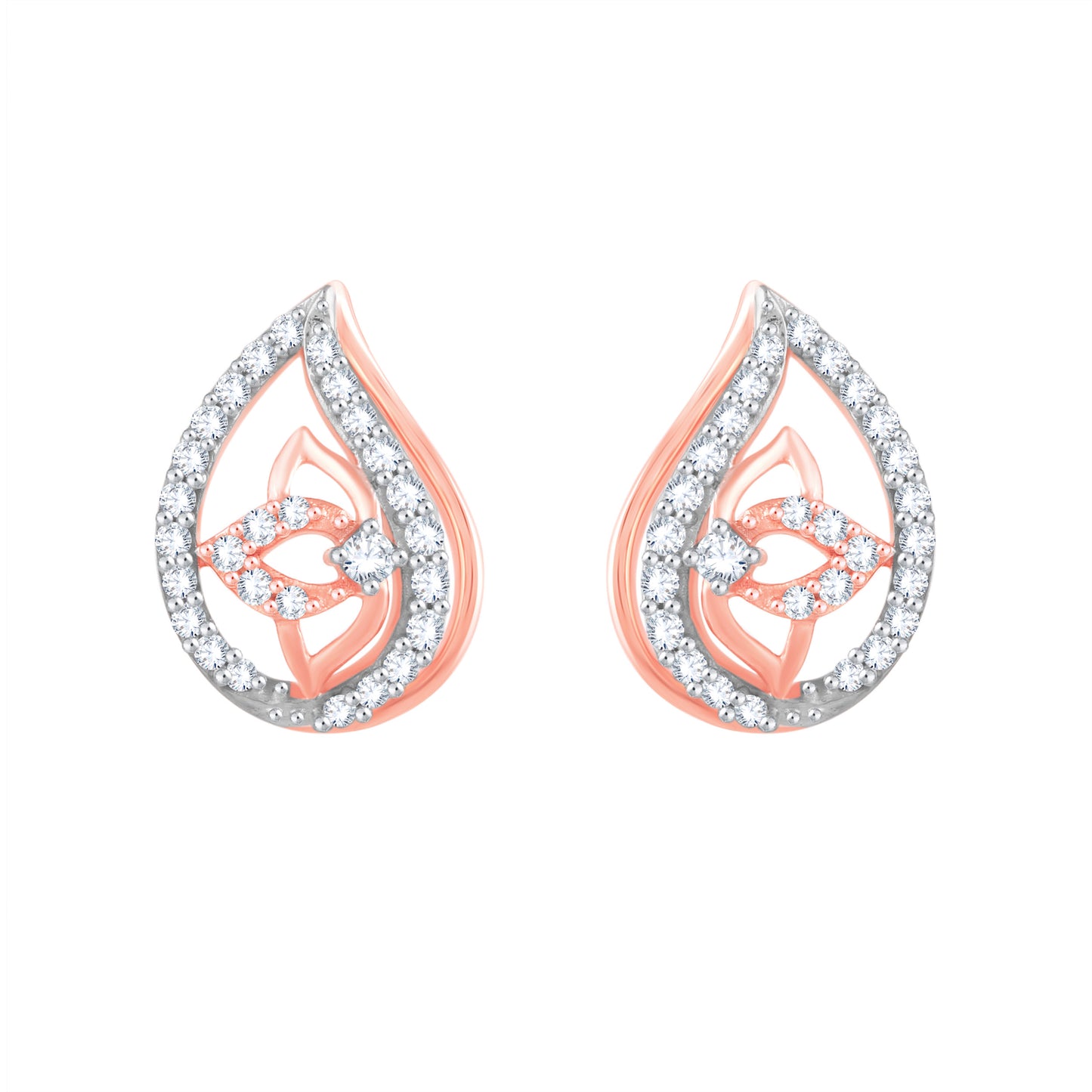 Diamond Earring for her in Rose Gold DER23893