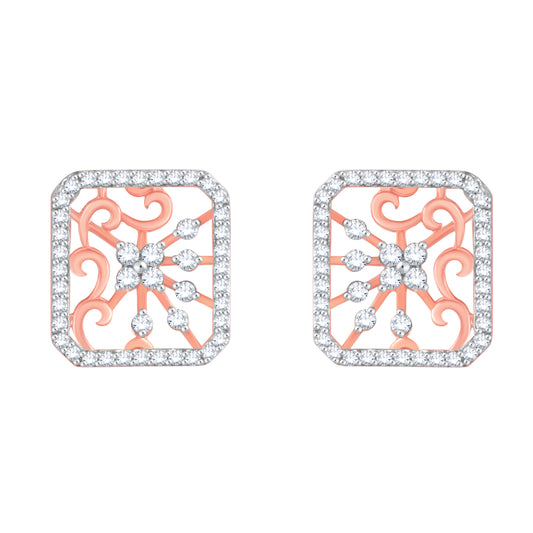 Diamond Earring for her in Rose Gold DER23895