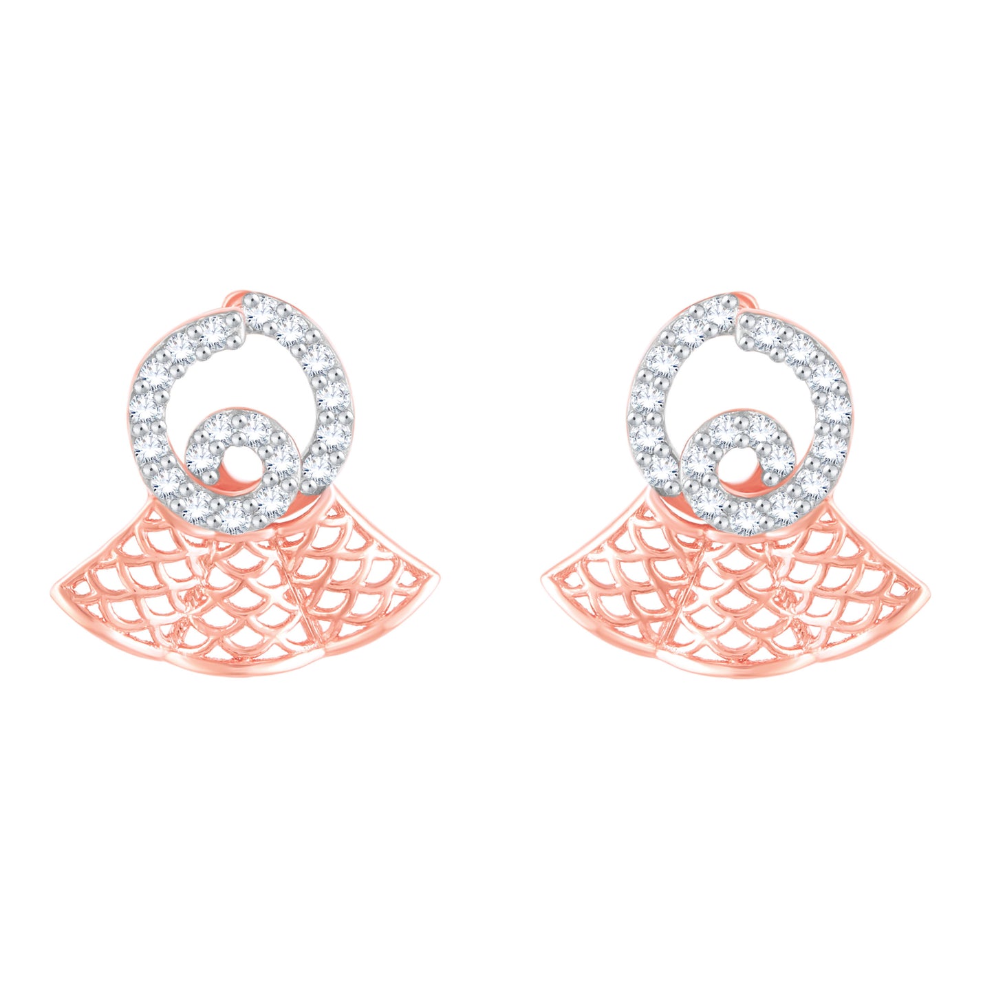 Diamond Earring for her in Rose Gold DER23896