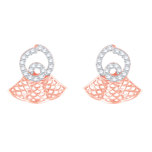 Diamond Earring for her in Rose Gold DER23896