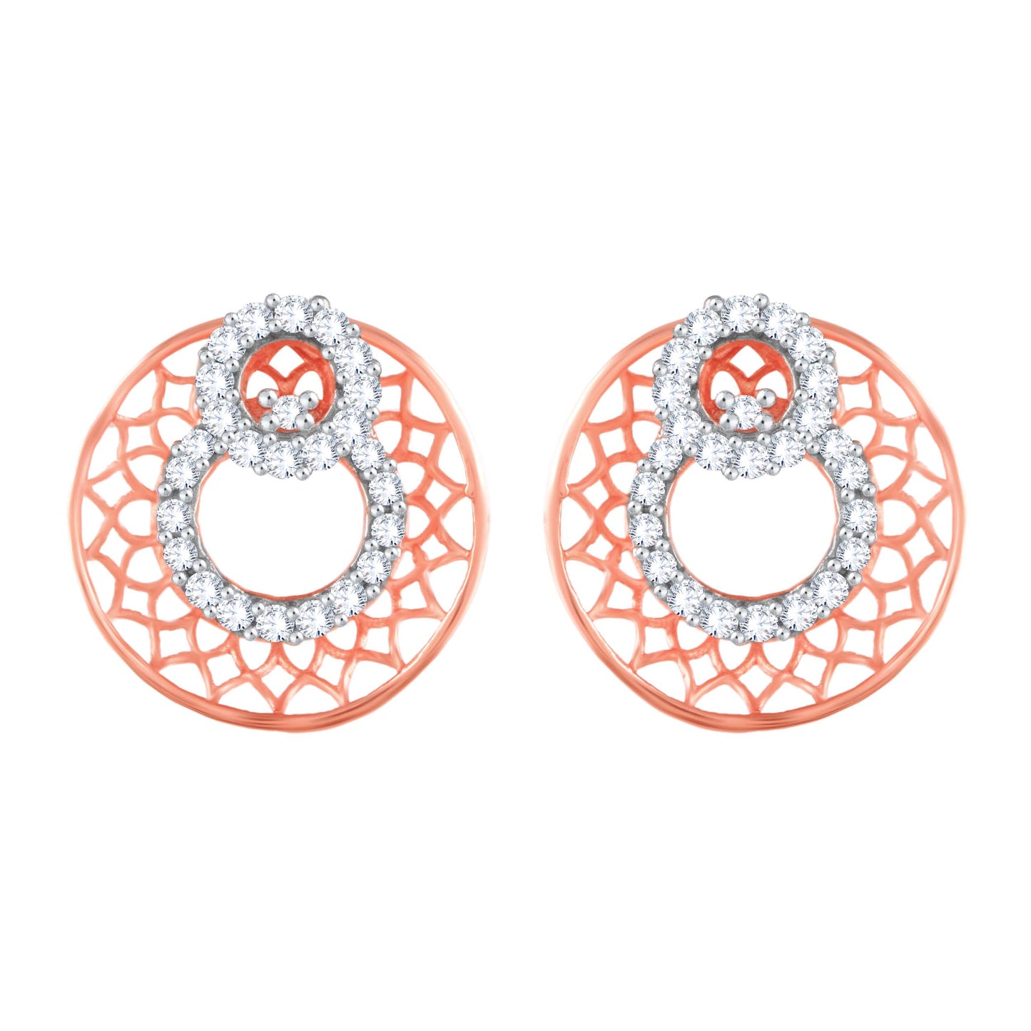 Diamond Earring for her in Rose Gold DER23897