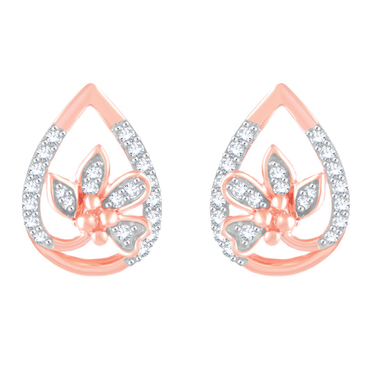 Diamond Earring for her in Rose Gold DER23899