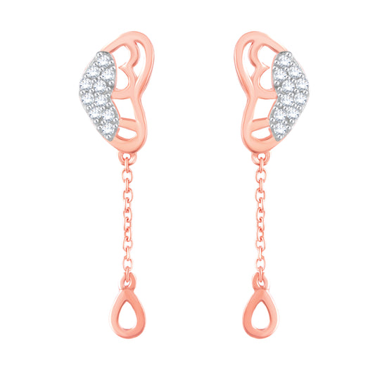 Diamond Earring for her in Rose Gold DER23900